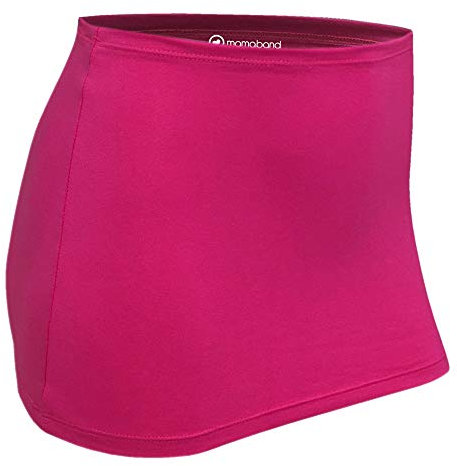 Mamaband Nierenwärmer zum Warmhalten des Nieren- und Hüftbereichs & für die Schwangerschaft – Elastischer Hüftwärmer und Shirtverlängerung in Magenta 32-38