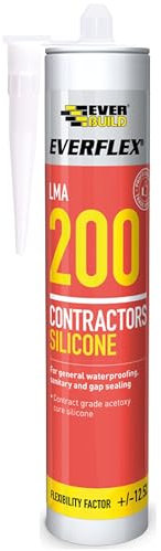 Everbuild Everflex 200 Contractors LMA Silicone Sealant – Suitable for Interior and Exterior Use – Quick Curing – Waterproof – Brown – 295ml