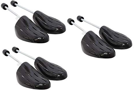 DELFA SLR 3er Set Herren Gr. 42-43 - Schuhspanner mit Spiralfeder – Schuhformer Schuhglätter aus Kunststoff ovale Form für Sneaker