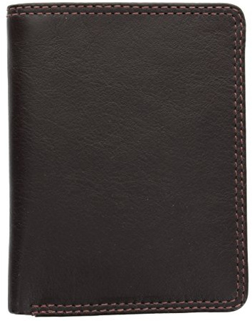 VISCONTI Heritage Collection Harley Compact Bi-Fold Leather Wallet RFID Blocking HT6 Chocolate