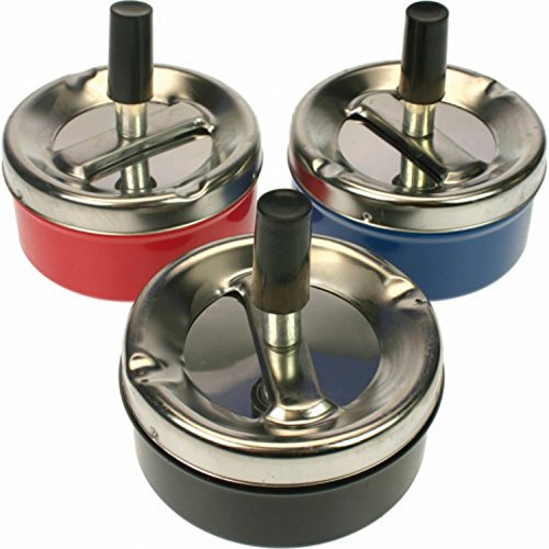 Unbekannt 3 Aschenbecher Wind 9,5x4,5cm 3 Farben sort.