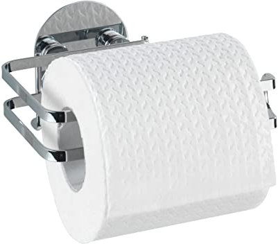 WENKO Turbo-Loc® Edelstahl Toilettenpapierhalter Befestigen ohne Bohren Glänzend
