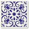 Middle Eastern Style Tile Crafting Stencil Washable Reusable (4 inches x 4 inches)