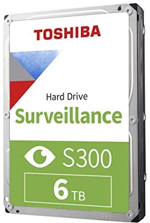 Toshiba S300 6TB Surveillance 3.5” Internal Hard Drive – SATA 6 Gb/s 7200 RPM 256MB Cache (HDWT360UZSVAR)