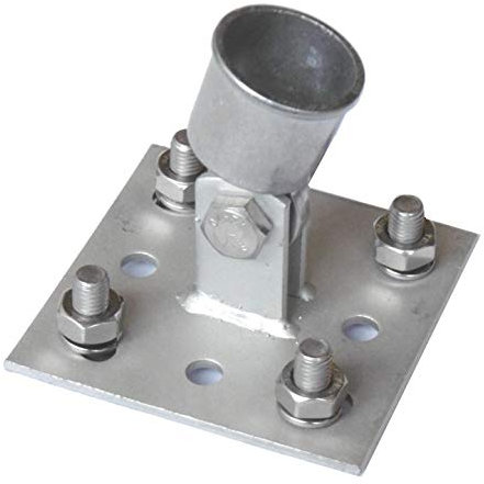 Strebenplatte Strebehalter Strebrohr Strebenanker für Einschlaghülse Bodenhülse 34mm Maschendraht Zaun Schweißgitter
