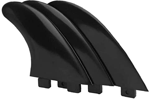 POFET Surfboard Fin Set Schwarz Weiß Grün Farbe Surfboard Fin Set 3 Flossen mit Base G5 Fin Longboard