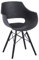 SAM Schalenstuhl Lea, Schwarz, ergonomisch geformte Sitzschale aus Kunststoff, bequemer Esszimmerstuhl im Retro-Design, Holzgestell schwarz