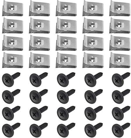 EMSea Befestigungs Schraube 20-tlg. Schrauben und Muttern Clip Kit für Unterfahrschutz mit Radlaufabdeckung Kompatibel mit N90775001