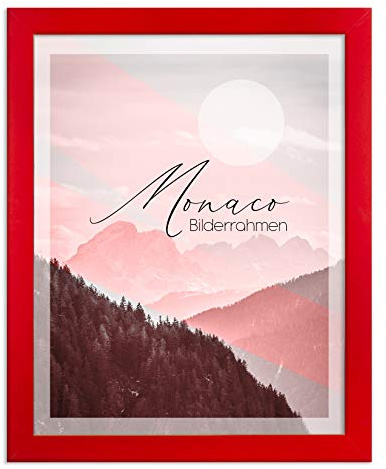 BIRAPA Monaco Bilderrahmen 70x100 cm Rot - Modern Wechselrahmen für Poster und Fotos