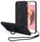 UEEBAI Case for iPhone 7/8/SE 2022 5G/SE 2020, Ultra Slim TPU Shockproof Liquid Silicone Case Ring Holder Kickstand Magnetic Car Mount Cover Wrist Strap for iPhone SE3/SE2 - Black