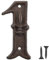 Vandicka Numero Civico in Ghisa 1, Numero Porta Esterno, Numero Indirizzo - Finitura Marrone Ruggine in Stile Country con Goffratura Fleur de Lis, Viti Abbinate Incluse, Altezza 114 mm