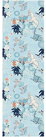papier peint adhesif,Papier peint de style oriental, autocollant mural de fond de salon de chrysanthème de grue blanche japonaise -006 (1 rouleau)