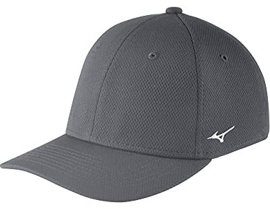 Mizuno Team-Mütze, Stretch, enganliegend, Größe S/M, Anthrazit