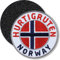 Hurtigruten Norwegen/Klett-Patch gestickt rund/Klett Patch Patches Aufnäher Applikation zum aufnähen aufkleben auf Kleidung Rucksack Taschen Flagge