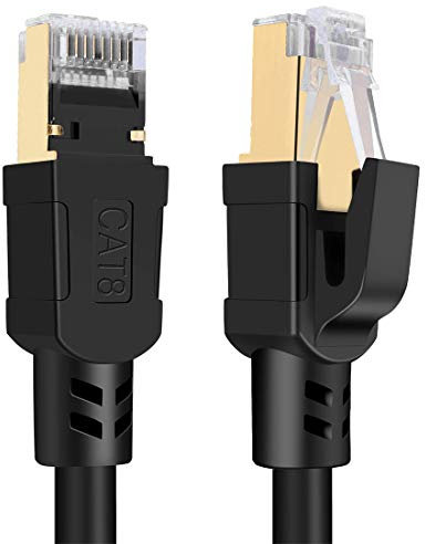 SEPWIK CAT8 Ethernet Cable 40Gbps 2000Mhz High Speed Gigabit SFTP LAN Network Internet Cables RJ45 Gold Plated Connector for Switch Router Modem Gaming Xbox Smart Home