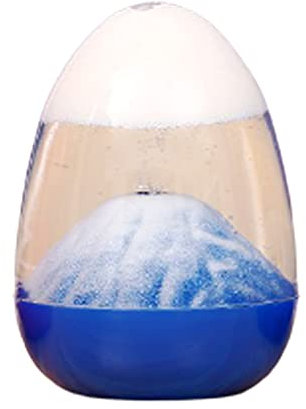 FIYSON Sablier Liquide Volcanique Oeuf Éruption Sablier Minuterie Creative Anniversaire Cadeau Décor À La Maison Mouvement Innovant Sablier Artisanat Verre Ornements Sablier,6x8cm (Blanc)