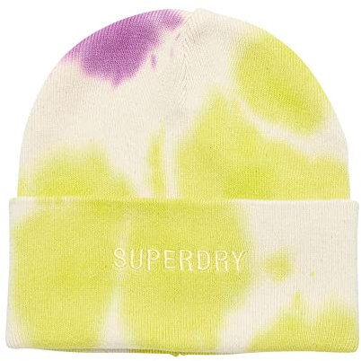 Superdry Damen Vintage Dyed Beanie Baskenmütze, gelb, One Size