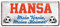 Hansa Fan Blechschild - Retro Fußball Schild - Deko Fanartikel für Wohnzimmer Kinderzimmer Werkstatt - schöne Geschenkidee für große und kleine Hansa Fussball Fans - 28x12cm