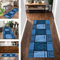 Teppich Läufer Lang Flur Küche rutschfest waschbar Korridor Teppichläufer Blau Polyester 80X250CM Küchenläufer Modern Abstrakt Schlafzimmer Kinderzimmer Wohnzimmer Meterware Teppichmatten Flurläufer