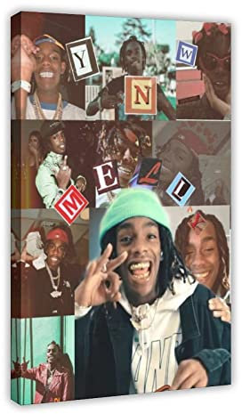 SORECI Leinwand-Poster, Motiv: berühmter Rapper YNW Melly, Wandkunst, Dekor, Bild, Gemälde für Wohnzimmer, Schlafzimmer, Dekoration, Rahmenstil, 30 x 45 cm