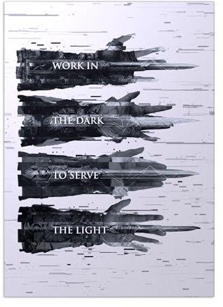 Displate Offiziell Assassin's Creed MetallPoster Magnetische Befestigung Inklusive Lizenziert Bilder Hochwertiges PosterAC Legacy Posters - Work in the Dark 45 cm x 32 cm
