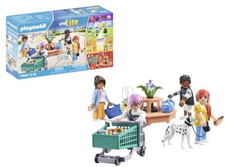 Playmobil 71541 MyFigures Shopping - Comprend Quatre Personnages Qui sont compatibles avec Toutes Les pièces des Pochettes Surprises Figures - MyLife - Dès 5 Ans