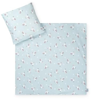 Julius Zöllner Bettwäsche Jersey Schnecke, Gr. 80x80 und 35x40 cm, Babybettwäsche, Schadstoffgeprüft