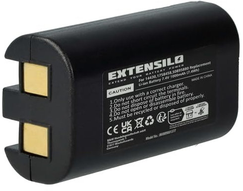 EXTENSILO Akku Ersatz für Dymo 14430, 1758458, S0895880 für Drucker Kopierer Scanner Etiketten-Drucker (1000 mAh, 7,4 V, Li-Ion)