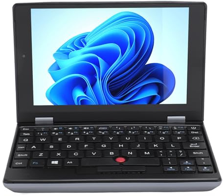 Gugxiom 7,0-Zoll-Touchscreen-Laptop-Computer, Bluetooth 4.2 Ultraleichter Pocket-Gaming-Laptop mit 2,4 G/5 G WLAN für Windows 11 Pro (12 GB + 128 GB EU-Stecker)