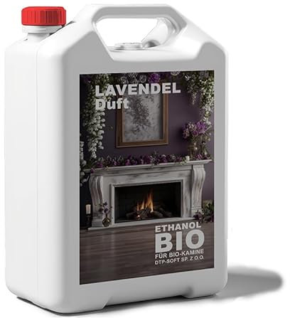 5 Liter Bioethanol Premium 100% fürAlkohol für Kamin (LAVENDELDUFT, 5L)