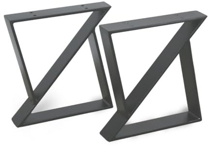 modern LOFT art Bankbeine Tischbeine - DIY Möbelfüße 60x10cm Anthrazit - Moderner Industrie-Look für Ihr Wohnzimmer - Metall Industrial Tisch Bank Sitzbank Couchtisch Kufen - Breite 20cm, Höhe 42cm