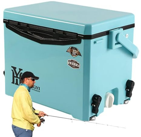 Fenytay Enfriador de Lados Duros | Enfriador de Lados Duros Ultraligero | Cofre de Hielo Aislado, Enfriador Duro para Barbacoa, Bebidas, Barco, Pesca, Picnic, Viajes
