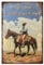 GLOBLELAND Letrero de metal vintage con diseño de vaquero del oeste, placa artística, póster retro, decoración de pared, letrero de lata de 8 x 12 pulgadas para decoración del hogar, bar, cafetería,