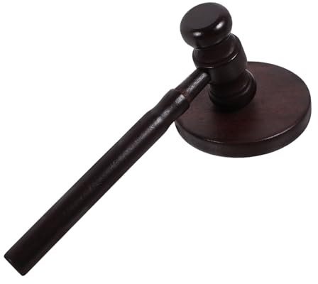 NAMOARLY 1 Satz Richterhammer Holzhammer-Requisiten Auktionsgerichtshammer Richter-kostümzubehör Holzhammer Und Block Spielzeuge Kind Massivholz Hölzern Lieferungen