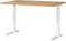 Germania Schreibtisch 7910-242, in Navarra-Eiche-Nb./Weiß, me. höheneinst., 120 x 91 x 80 cm (BxHxT)