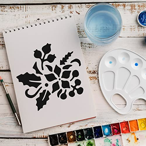 Schablone Weihnachten Deko v6 Design Stencil DIY Airbrush Muster Wandgestaltung Sprühschablone 21 x 21 cm