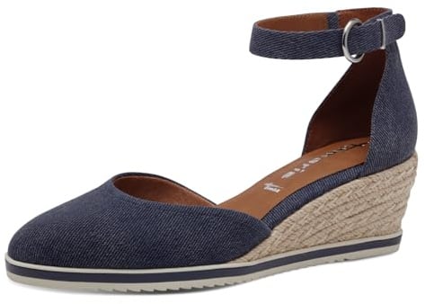 Tamaris Damen Klassische Ballerinas, Frauen Flats,Comfort Lining,TOUCHit-Fußbett,Slip-ons,klassisch elegant,Ballerinen,Blue,37 EU