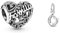 PANDORA Family Herz Charm Sterling-Silber 8,6 x 10,8 x 11,5 mm (T/H/B) & Glückshufeisen Charm-Anhänger, Sterling-Silber799157C01