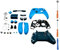 Hzxkqmil Kit de Carcasa Completa de Repuesto para Xbox One S/X Controller (Modelo 1708), Estuche de Bricolaje Cubierta Frontal Placas Traseras Rieles Laterales Botones Accesorios, Azul