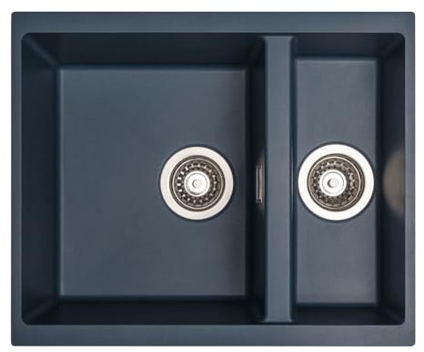 Astini Dante 1.5 Bowl Granite Blue Undermount Kitchen Sink & Waste