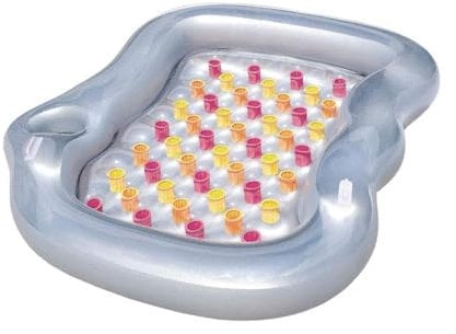 Avilia Matelas Gonflable Double pour Piscine ou mer 218 x 183 x 30 cm – Fabriqué en PVC Durable et Durable avec Deux Porte-gobelets Confortables idéal pour se détendre dans l'eau avec Amis ou Parents