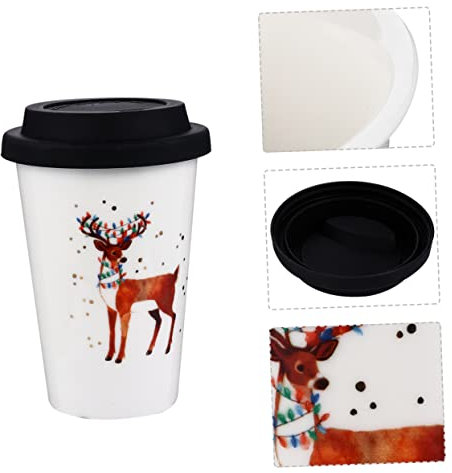 HOLIDYOYO Festival-becher Weihnachtskaffeetasse Weihnachtstasse Ohne Henkel Keramikbecher für Zuhause