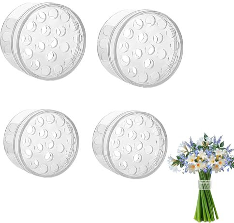 4 Stück Hanataba Blumenhalter,Transparenter Spiralstielhalter Für Blumen,Wiederverwendbare Ikebana Stielhalter,DIY Spiral Blumenstrauß Stielhalter Blumengesteck Accessoire Für Vasen Dekor