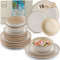 SÄNGER Rio Creme | Tafelservice 18 teilig, Steingut Geschirr Set 6 Personen, 6x Speiseteller 6x Dessertteller 6x Schalen Geschirrset und Schale creme | VALUE COLLECTION