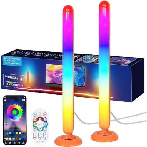 FunGeneTEC Smart LED Light Bars, LED TV Retroilluminazione Intelligente con Sincronizzazione Musicale, Lampada Gaming, Barra led TV per PC, Luce Monitor, decorazione della stanza