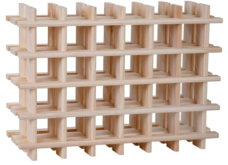 Well Home Modulares Weinregal für 24 Flaschen aus Holz, 75,9 x 22 x 54,5 cm