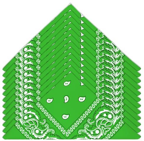 HOMIKLSA Bandanas für Herren und Damen, 12er-Pack Paisley Halstücher, Cowboy-Stil Kopftücher für Mode und Accessoires Bandana