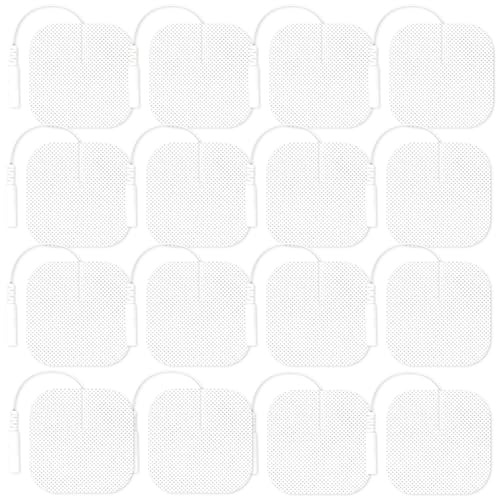 Behogan 48 Stück Tens Elektroden Pads, 4x4cm Nachkaufset selbstklebende Gel-Elektroden Pads, Selbstklebende Ersatzpads, Tens Geraet Elektroden,Klebeelektroden, Geeignet für Ems-Trainer und Tens-Geräte