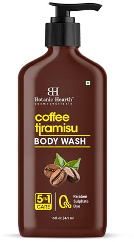 Botanic Hearth Coffee Tiramisu Body Wash & Shower Gel, 473 ml | Sulfate & Paraben Free | Formula Helps Soothe Dry Itchy Skin While Gently Cleansing & Refreshing
