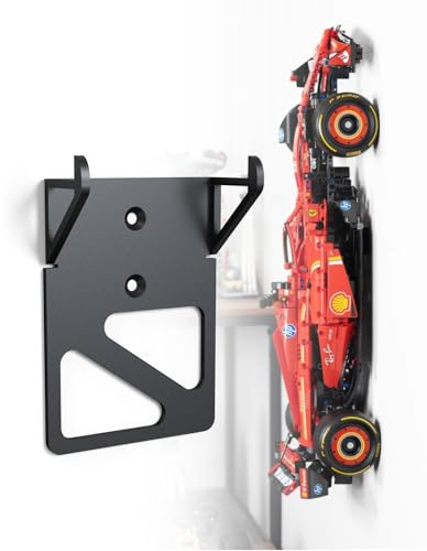 JLNJLE Support mural compatible avec Lego Technic Ferrari SF-24 F1 (42207), support vertical en alliage d'aluminium pour une présentation sûre de votre voiture, le kit de voiture ne contient pas
